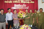 Thăm Tết cổ truyền Bun Pi May Sở An ninh 3 nước CHDCND Lào và đón nhận Huy chương Lao động.