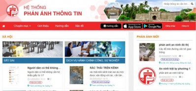 Cổng thông tin phản ánh hiện trường tỉnh Quảng Trị